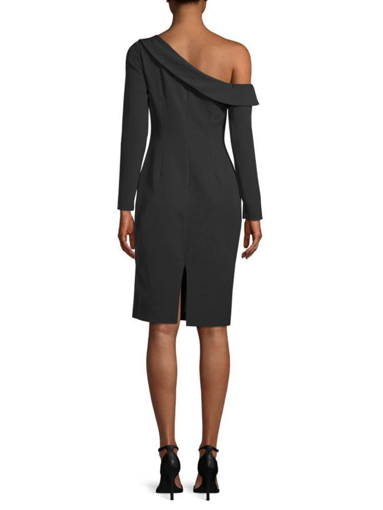 商品ALEXIA ADMOR|Classic Long-Sleeve One-Shoulder Dress,价格¥317,第2张图片详细描述