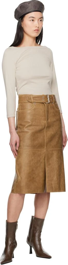商品Our Legacy|黄褐色 Workwear 皮革半身裙,价格¥11715,第4张图片详细描述