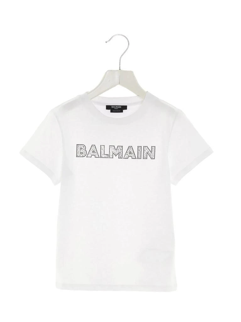 商品Balmain|Balmain Sequin Logo T-shirt,价格¥1143,第1张图片