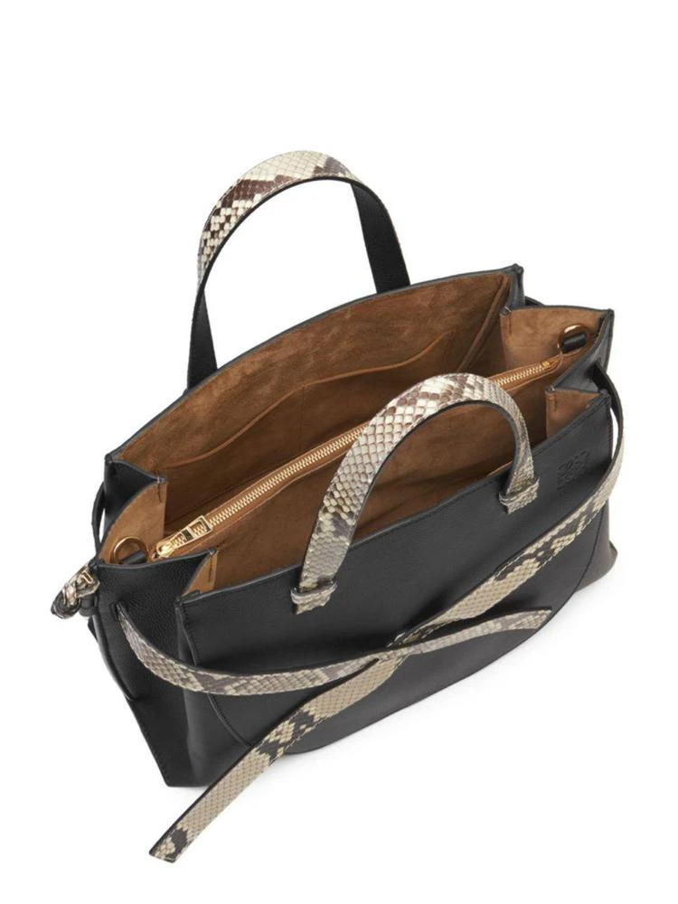商品Loewe|Soft Grained Leather Gate Tote With Python Trim,价格¥26198,第2张图片详细描述