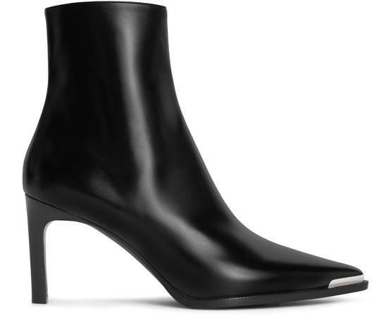 商品Celine|Verneuil金属鞋头牛皮革及踝靴,价格¥8584,第1张图片