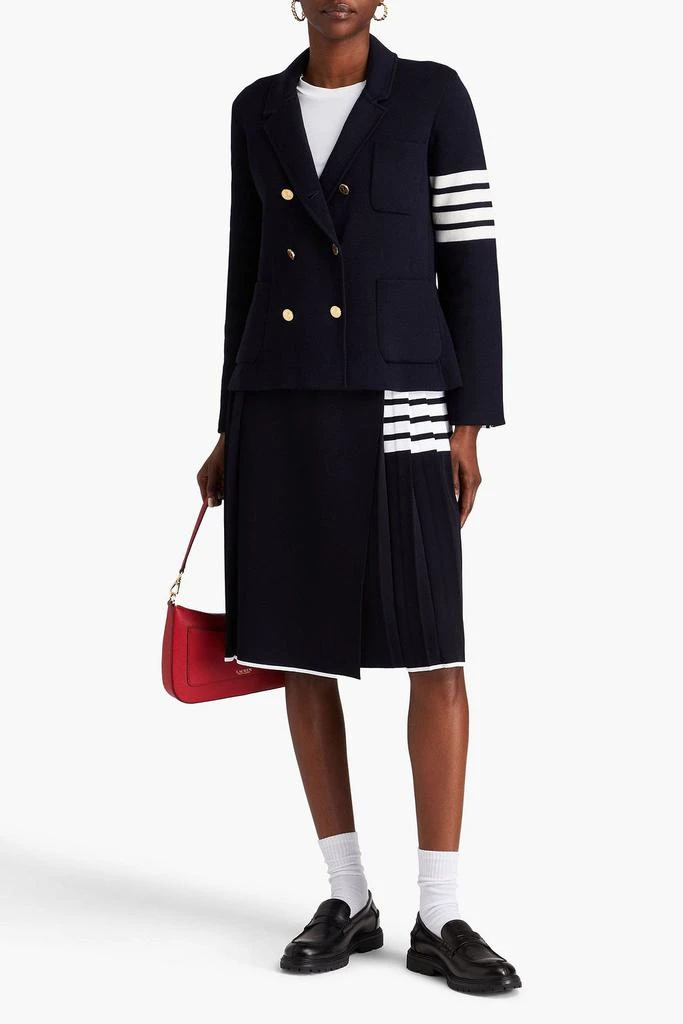 商品Thom Browne|Double-breasted striped wool-blend blazer,价格¥6762,第2张图片详细描述
