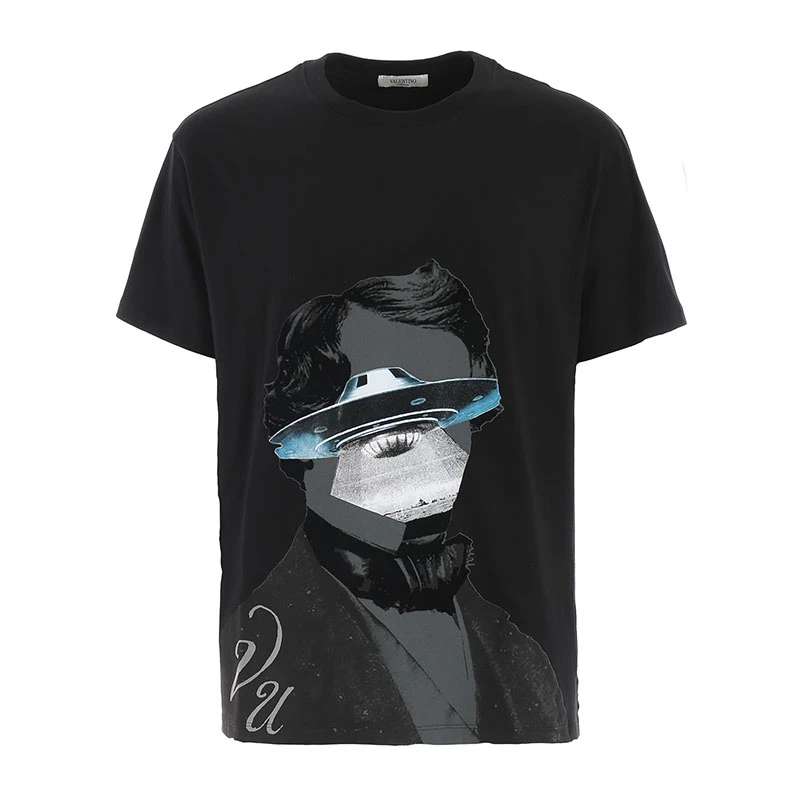 商品Valentino|VALENTINO 黑色男士T恤 SV0MG03Q-5PG-DH7,价格¥2172,第1张图片