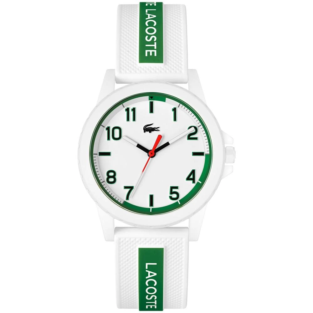 商品Lacoste|Kids' Rider White & Green Silicone Strap Watch 36mm,价格¥483,第1张图片