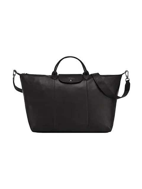 商品Longchamp|Large Le Pliage Leather Travel Bag,价格¥6169,第1张图片