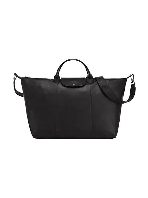 商品Longchamp|Large Le Pliage Leather Travel Bag,价格¥3155,第1张图片