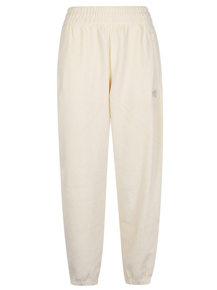 商品Alexander Wang|T By Alexander Wang Crystal Logo Velour Sweatpants,价格¥2109-¥2390,第1张图片