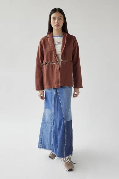 Urban Renewal Remade Pieced Denim Maxi Skirt商品第1张图片规格展示