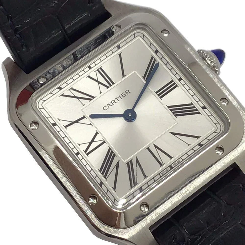 Cartier Silver Stainless Steel Santos Dumont WSSA0022 Women's Wristwatch 31 mm 商品