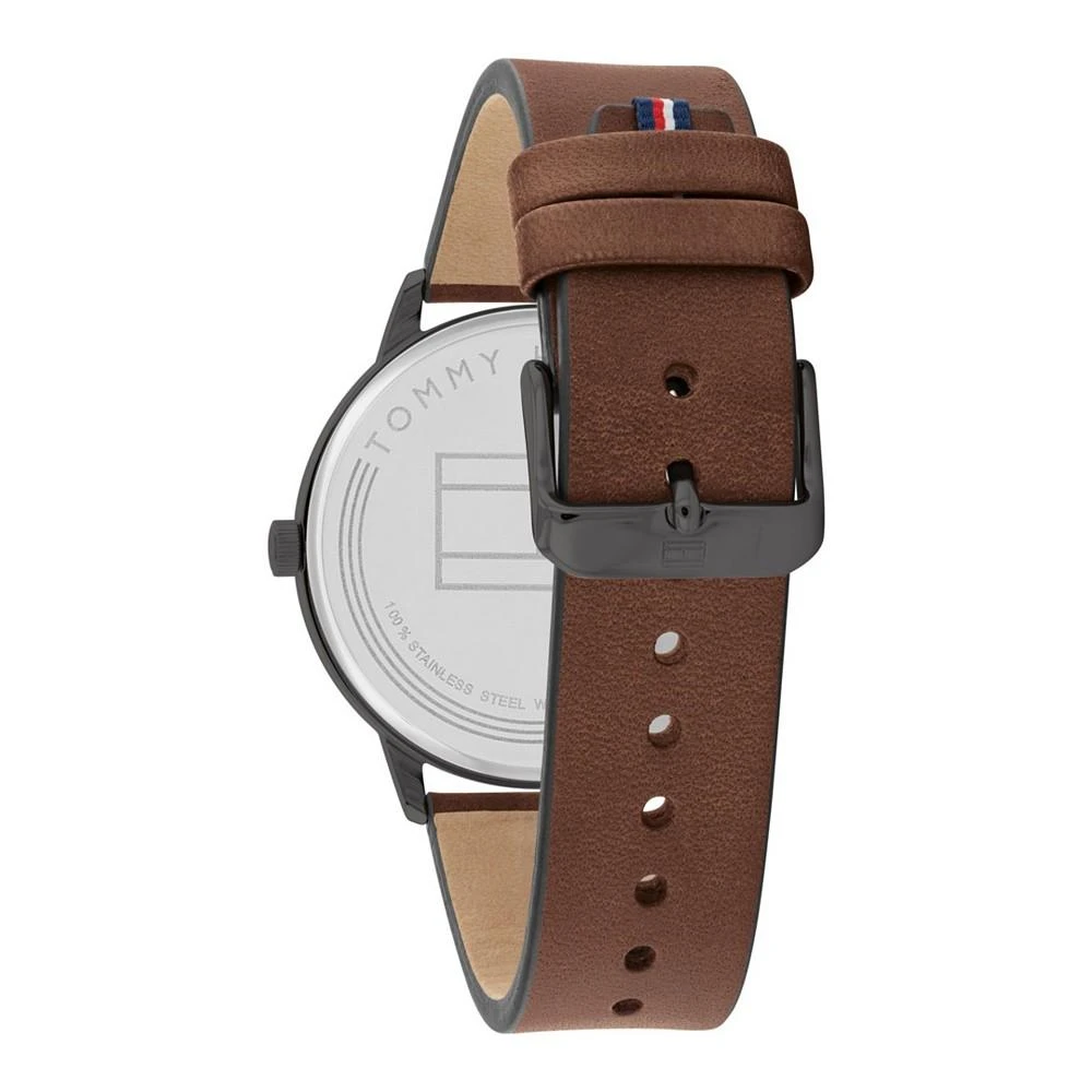 商品Tommy Hilfiger|Men's Brown Leather Strap Watch, 43mm,价格¥404,第3张图片详细描述