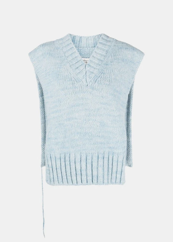 商品MAISON MARGIELA|MAISON MARGIELA 无袖针织斗篷 SI0TH0001-S17802-488M,价格¥3944,第1张图片