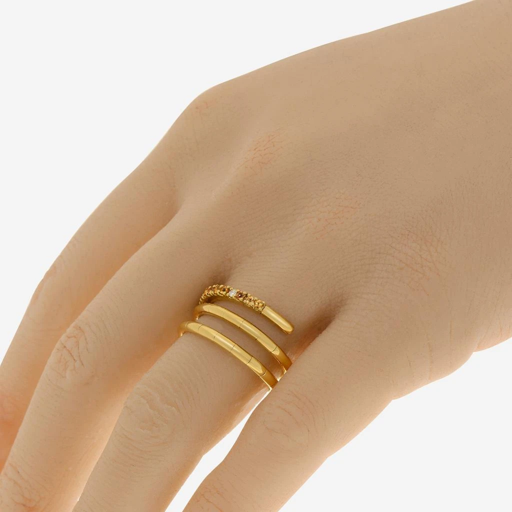 商品Zydo|Zydo 18K Yellow Gold, Yellow Sapphire 0.42ct. Tw. And White Diamond 0.05ct. Wrap Ring Sz. 7,价格¥5664,第2张图片详细描述