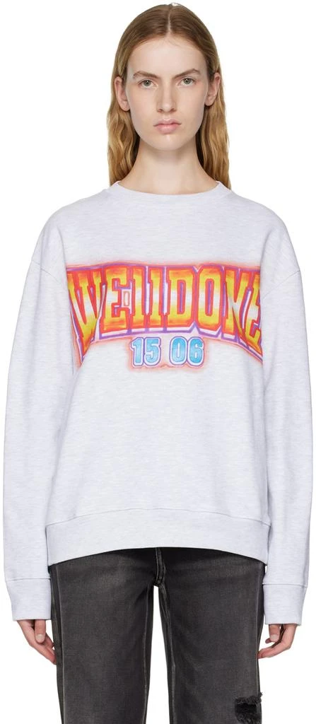 商品We11done|Gray Crewneck Sweatshirt,价格¥796,第1张图片
