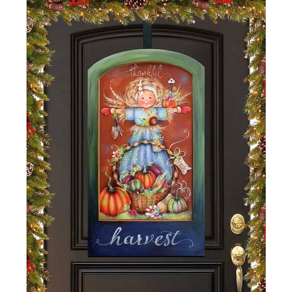商品Designocracy|Holiday Door Decor Wooden Wall Decor Thankful Harvest J. Mills-Price,价格¥1099,第1张图片