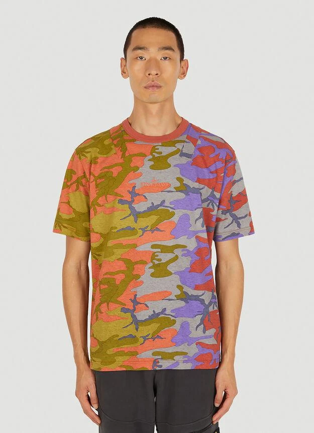 商品Stone Island|Camouflage T-Shirt in Mulitcolour,价格¥1451,第1张图片