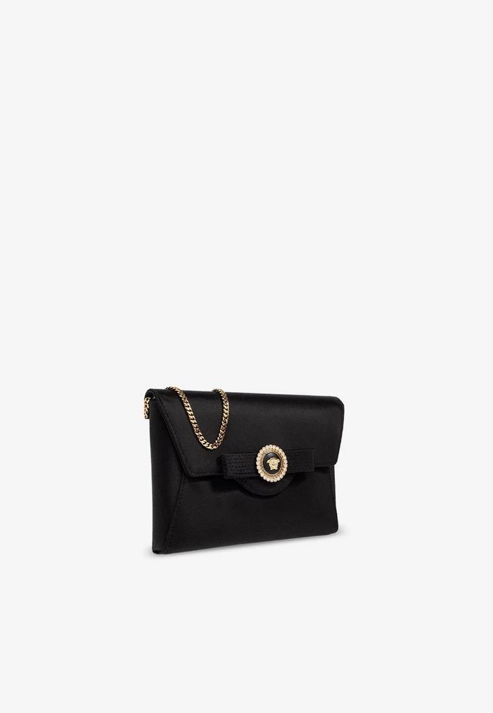 商品Versace|Crystal Gianni Ribbon Satin Clutch Bag,价格¥7746,第2张图片详细描述