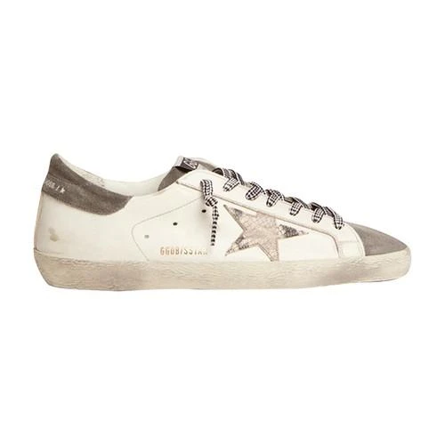 商品Golden Goose|包邮包税【预售7天发货】 GOLDEN GOOSE 23秋冬 男士 休闲运动鞋 Super-Star classic with list 运动鞋 GOGPTF2MWHT,价格¥4694,第1张图片