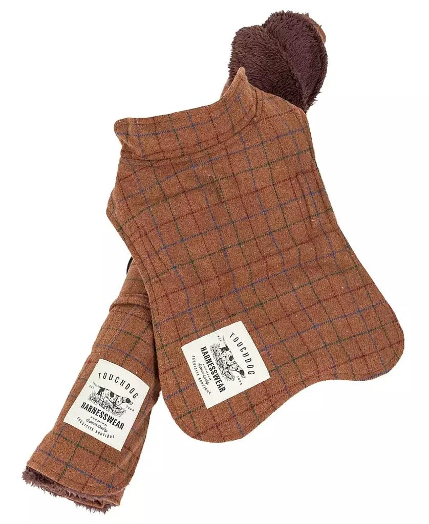 商品Touchdog|2-in-1 Windowpane Plaided Dog Jacket with Matching Reversible Dog Mat,价格¥726,第1张图片