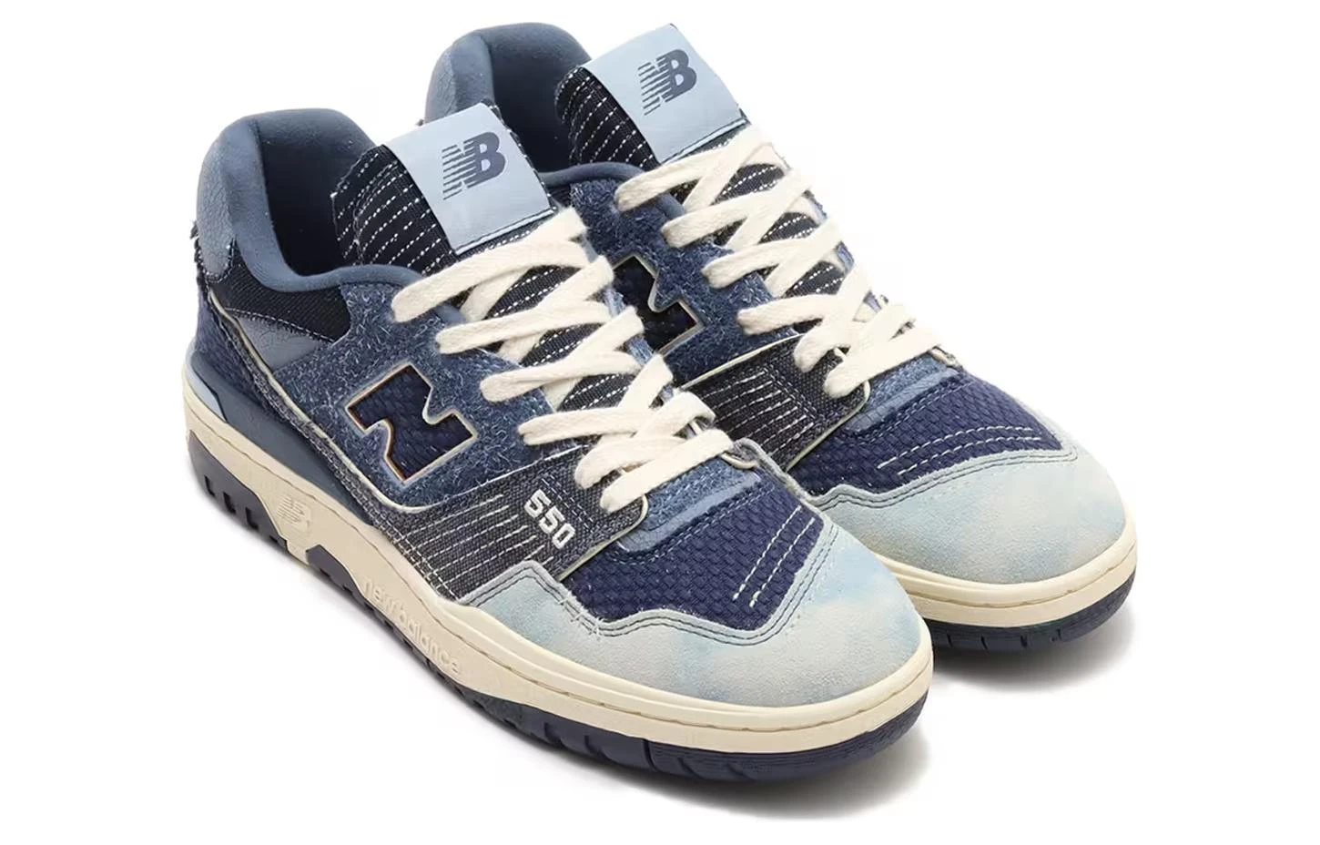 商品[国内直发] New Balance|NB 550 牛仔布 时尚百搭 减震 低帮 板鞋 男女同款 蓝色,价格¥859,第4张图片详细描述