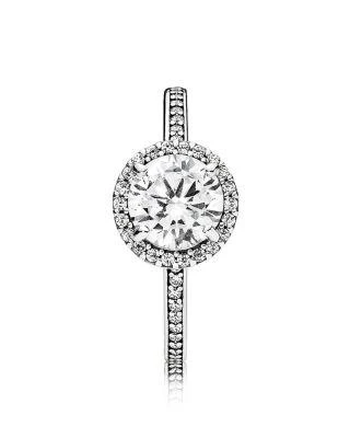 商品PANDORA|Sterling Silver & Cubic Zirconia Classic Elegance Ring,价格¥673,第2张图片详细描述