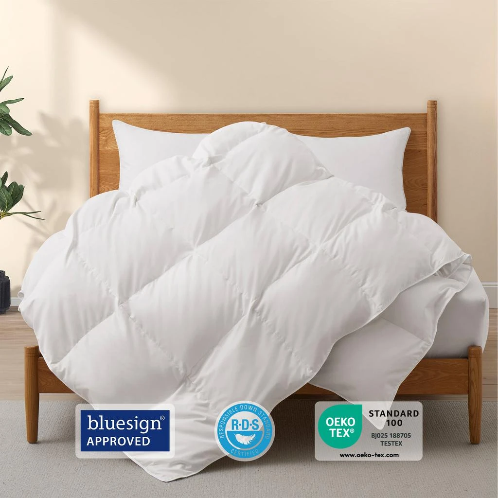 商品Peace Nest|Peace Nest Premium White Goose Feather and Down Fiber Comforter, King or Full Size,价格¥486,第2张图片详细描述