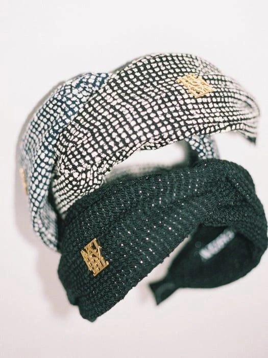 商品THE ASHLYNN|Kyle Tweed Logo Headband - 3 Colors,价格¥334,第5张图片详细描述