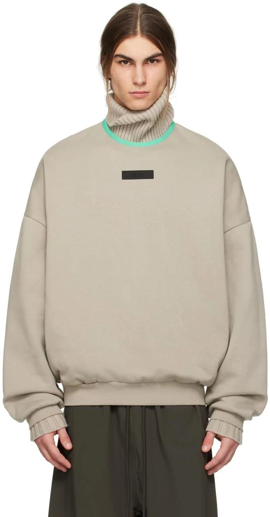 商品Essentials|Gray Crewneck Sweatshirt,价格¥618,第1张图片
