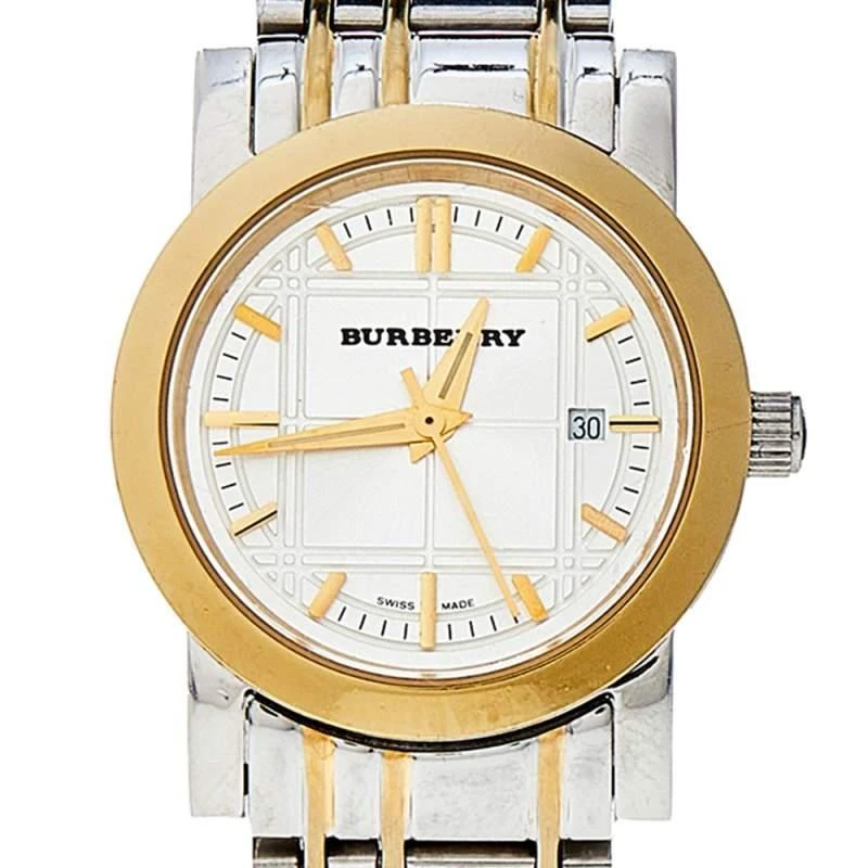 商品[二手商品] Burberry|Burberry Silver Two Tone Stainless Steel Heritage BU1359 Women's Wristwatch 28 mm,价格¥2080,第3张图片详细描述