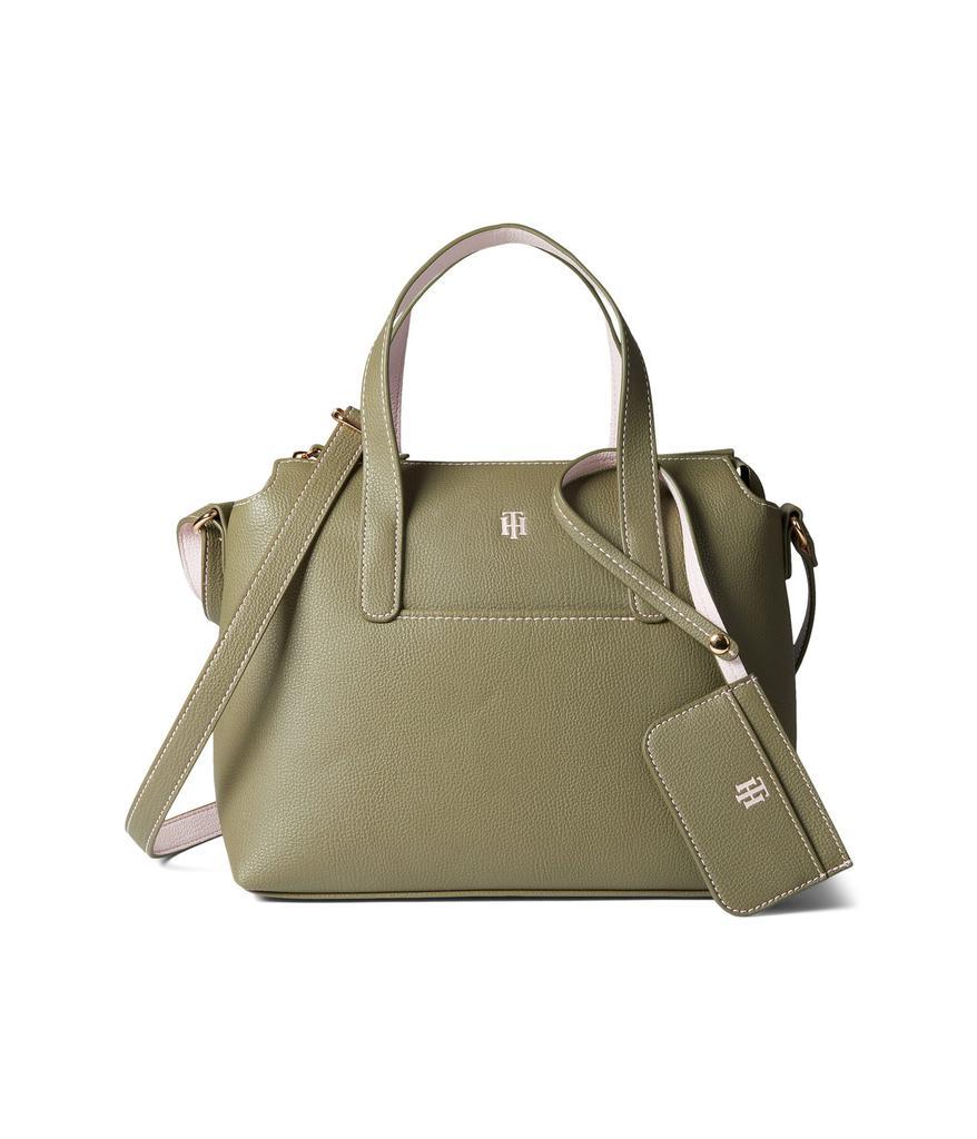 商品Tommy Hilfiger|Lynn II Convertible Satchel w/ Pouch Pebble PVC,价格¥515,第1张图片