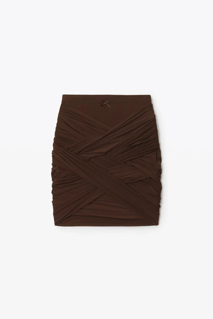 商品Alexander Wang|RUCHED MINI SKIRT IN HOSIERY JERSEY,价格¥1816,第3张图片详细描述