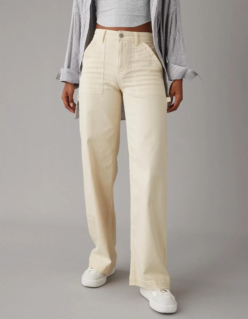 商品AE|AE Stretch Super High-Waisted Baggy Wide-Leg Pant,价格¥450,第2张图片详细描述