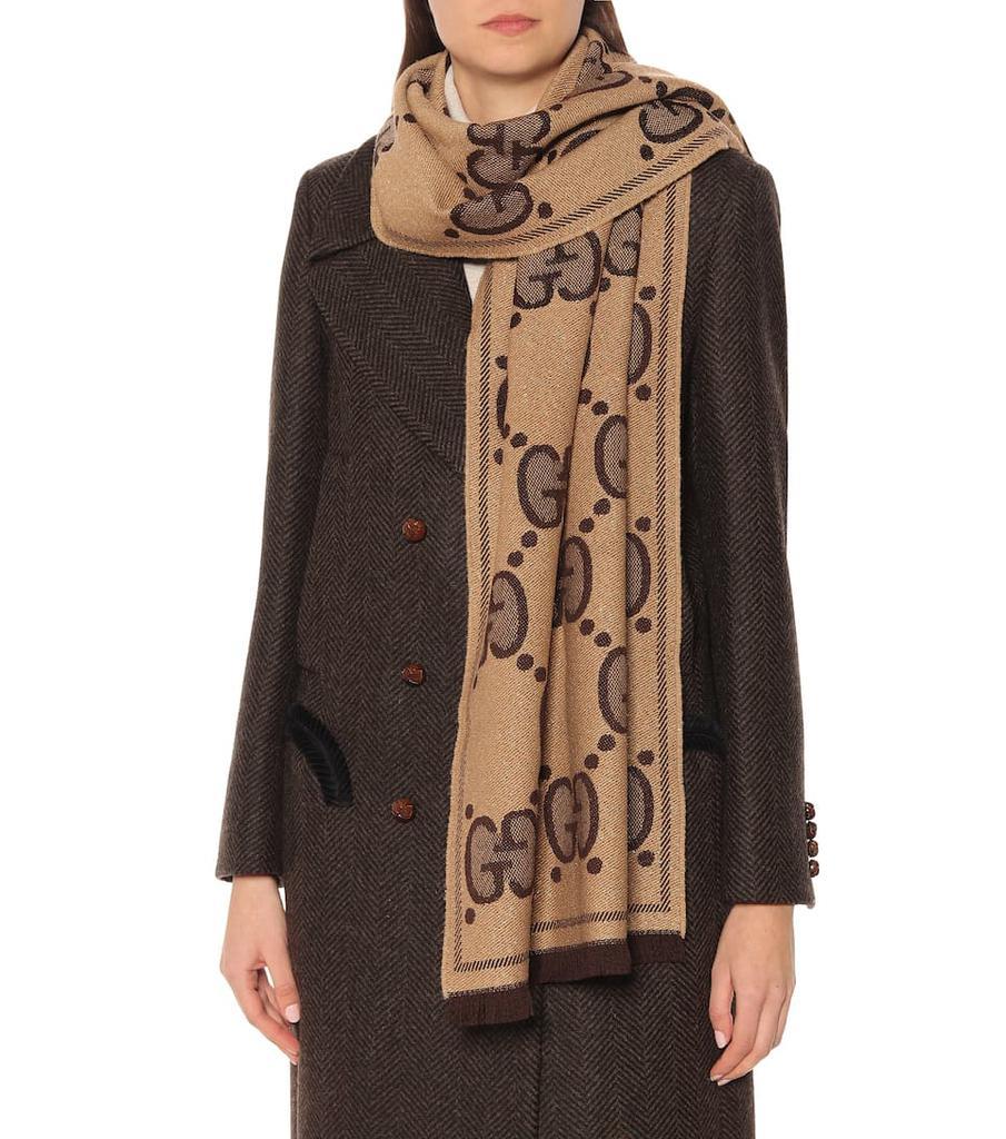 商品Gucci|GG wool jacquard scarf,价格¥3181,第4张图片详细描述