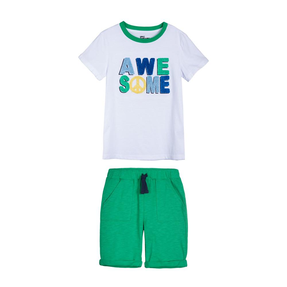 Little Boys Graphic T-shirt Set, 2 Piece商品第1张图片规格展示