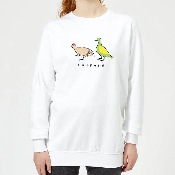 商品Original Hero|Friends The Chick And The Duck Women's Sweatshirt - White,价格¥251,第1张图片