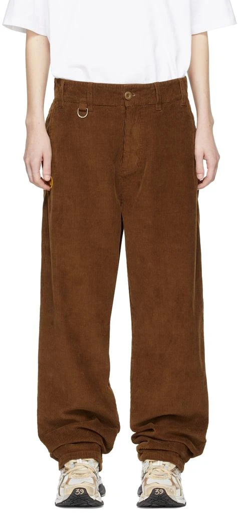 商品Drew House|SSENSE Exclusive Brown Cotton Trousers,价格¥327,第1张图片