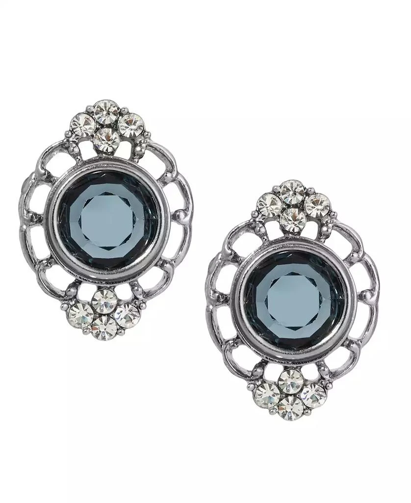 商品2028|Crystal Filigree Button Earrings,价格¥329,第2张图片详细描述