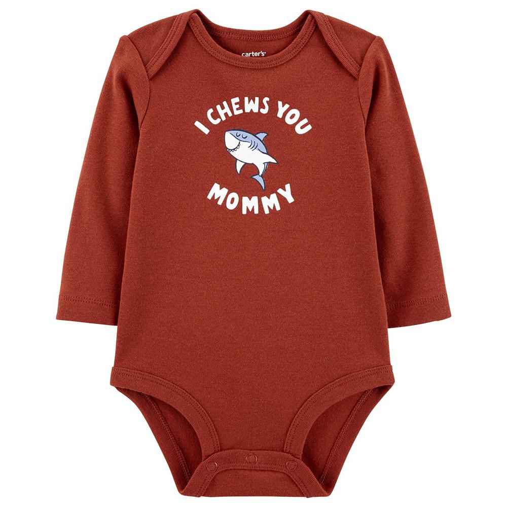 Baby Boys Mommy Collectible Long Sleeve Bodysuit商品第1张图片规格展示
