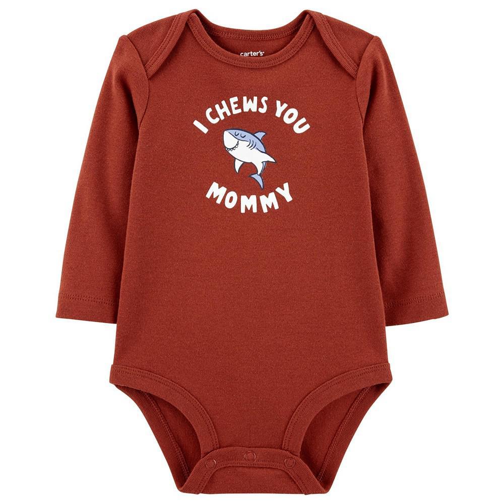 商品Carter's|Baby Boys Mommy Collectible Long Sleeve Bodysuit,价格¥42,第1张图片