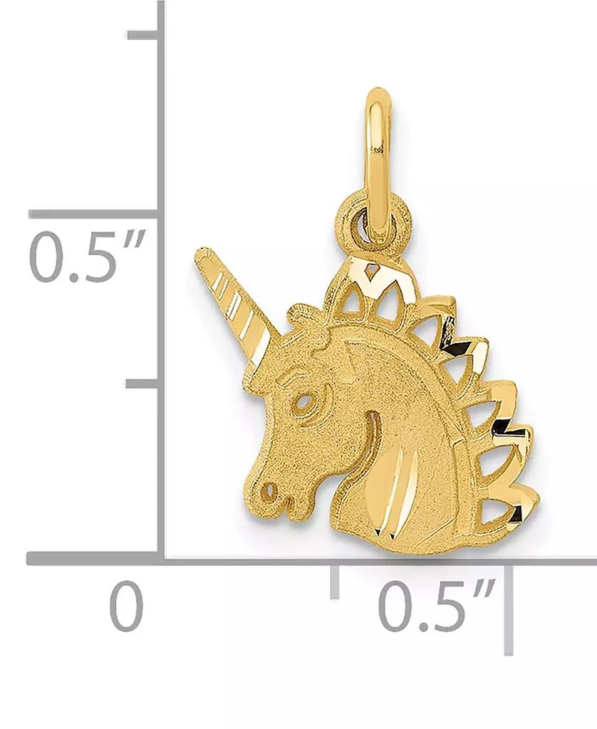 商品Macy's|Unicorn Charm Pendant in 14k Yellow Gold,价格¥1305,第3张图片详细描述