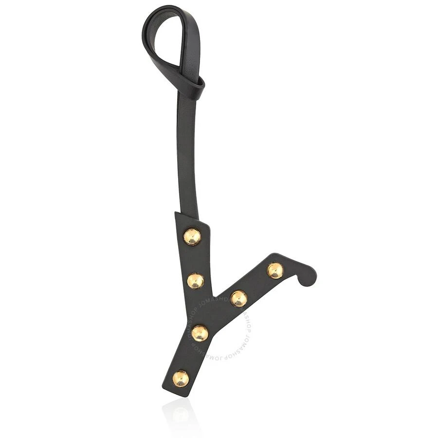 商品Burberry|Black/Light Gold Ladies Y studded Leather Charm,价格¥338,第2张图片详细描述