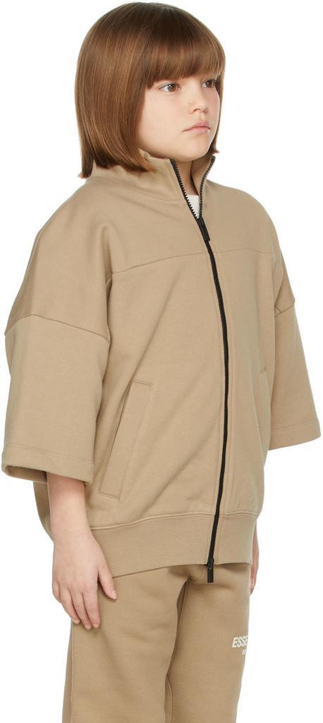商品Essentials|Kids Tan Three-Quarter Sleeve Jacket,价格¥362,第5张图片详细描述