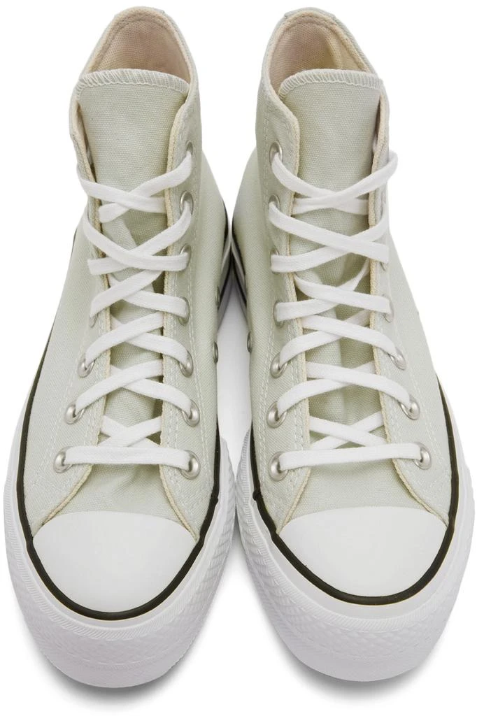 商品Converse|Green Chuck Taylor All Star Platform Hi Sneakers,价格¥567,第5张图片详细描述