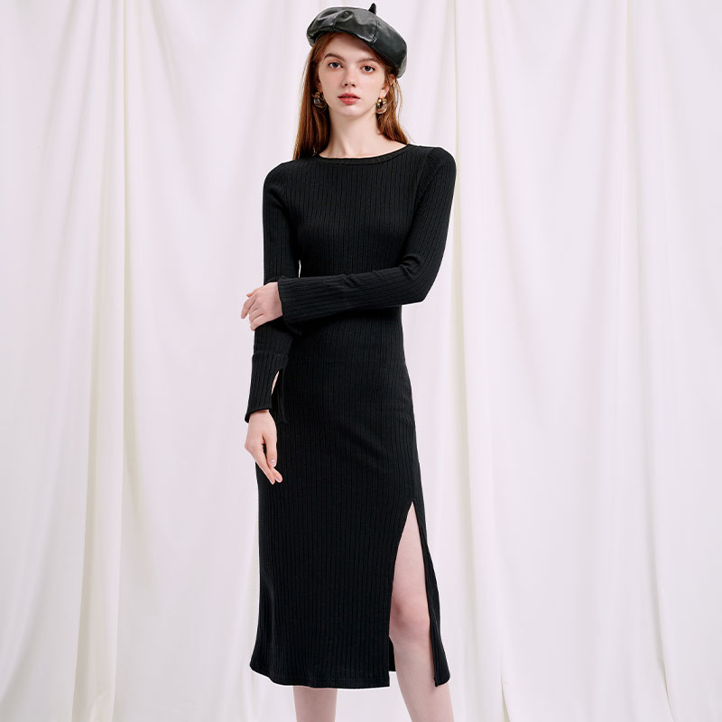 Estella针织连衣裙 - 黑色 | Estella Knit Dress - Black商品第4张图片规格展示