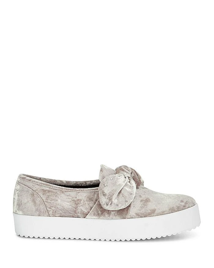 商品Rebecca Minkoff|Women's Stacey Velvet Studded Bow Slip-On Sneakers,价格¥668,第1张图片