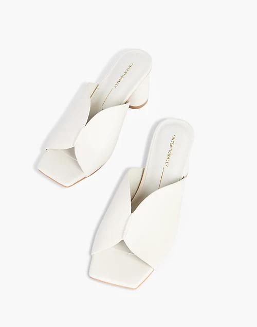 Intentionally Blank Leather Kamika Mules in Cream商品第1张图片规格展示