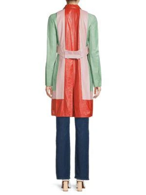 商品Valentino|​Colorblock Leather Trench Coat,价格¥7884,第2张图片详细描述