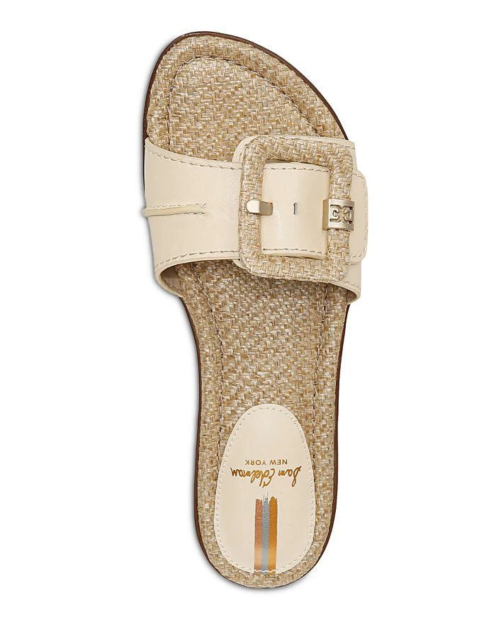 商品Sam Edelman|Women's Gaige Emblem Buckle Slide Sandals,价格¥456,第3张图片详细描述