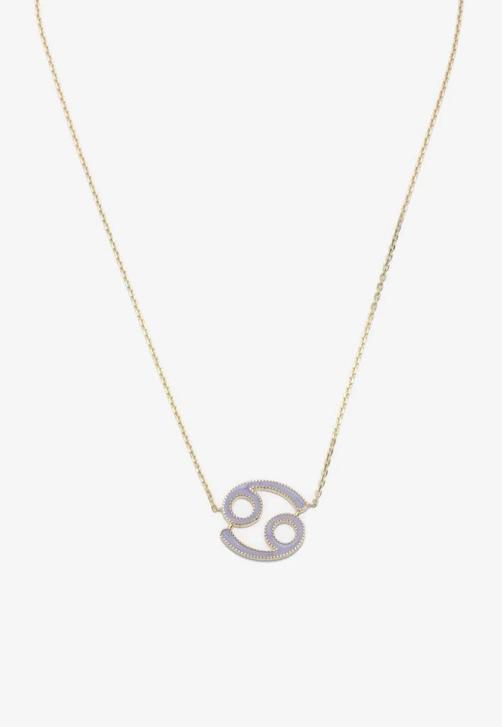 商品Fabula|Cancer Enamel Chain Necklace in 18-karat Yellow Gold,价格¥3204,第2张图片详细描述