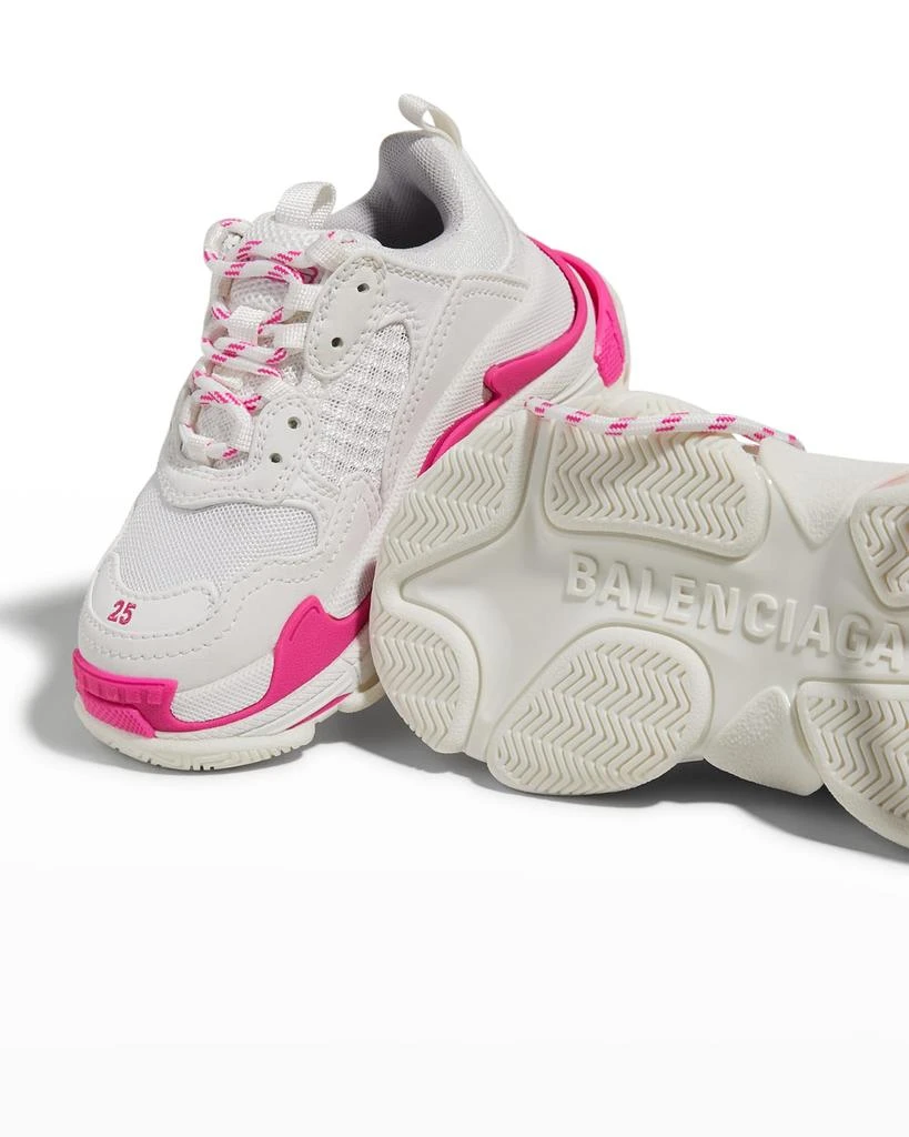 商品Balenciaga|Girl's Triple S Tonal Mix-Media Chunky Sneakers, Baby/Toddler/Kids,价格¥1838,第4张图片详细描述