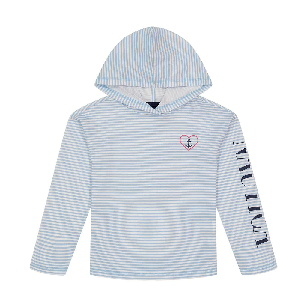 商品Nautica|Nautica Girls' Striped Hooded Long-Sleeve T-Shirt (7-16),价格¥97,第1张图片